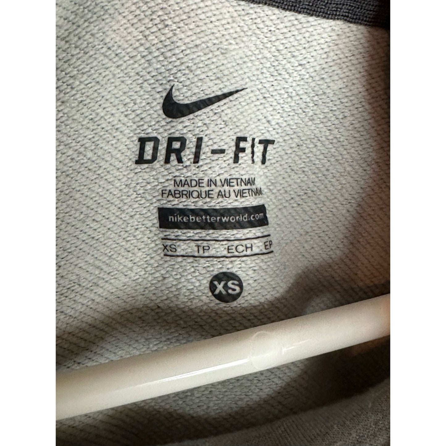 Nike Cowl Neck Drawstring Grey Black Hoodie Size XS
