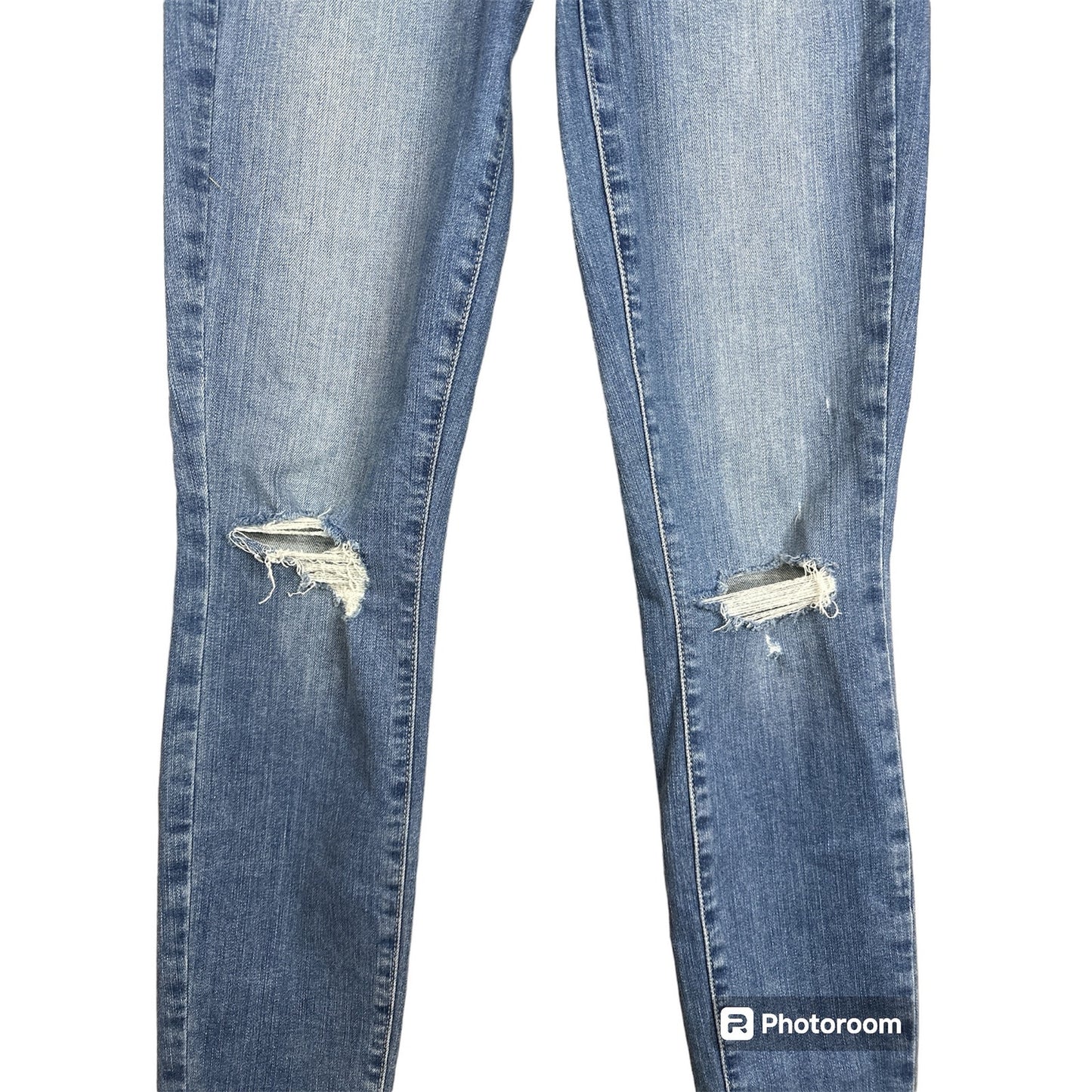 Paige Verdugo Ankle Distressed Medium Wash Blue Skinny Jeans Size 24