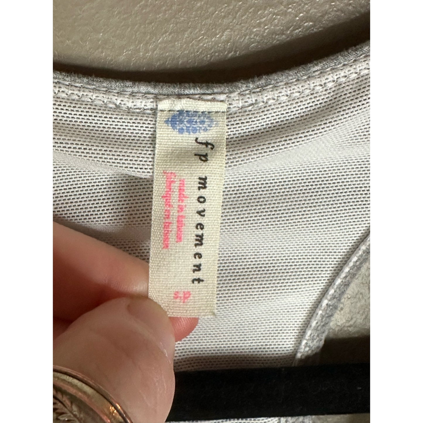 Free People Movement Grey Sports Bra Light Synergy Yoga Crop Top Size Small