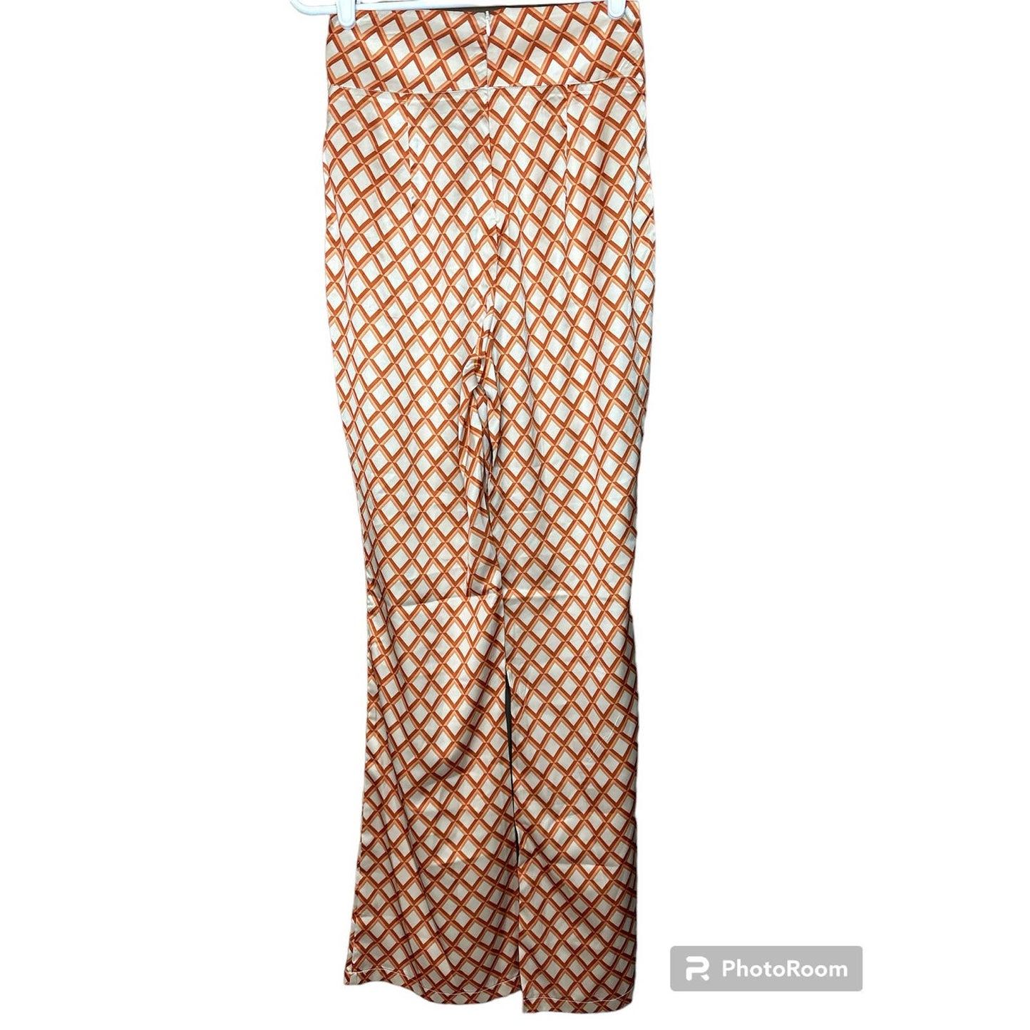 NWT Cider Silky Orange And White/Cream Pants Size XS