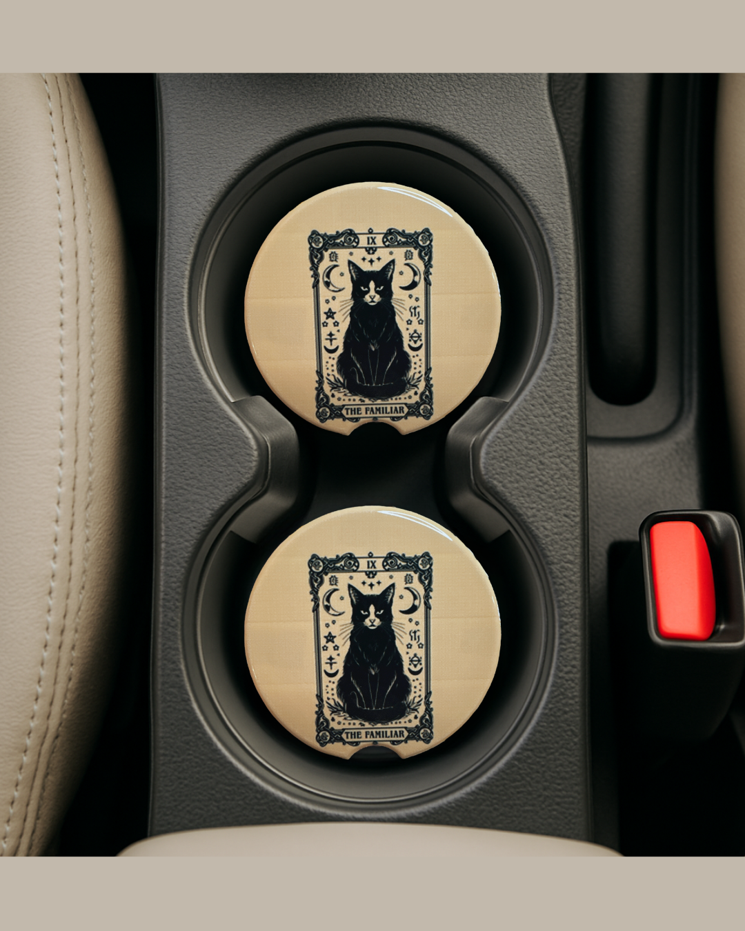 🌟Handmade Sublimated Ceramic Car Coasters – Multiple Designs