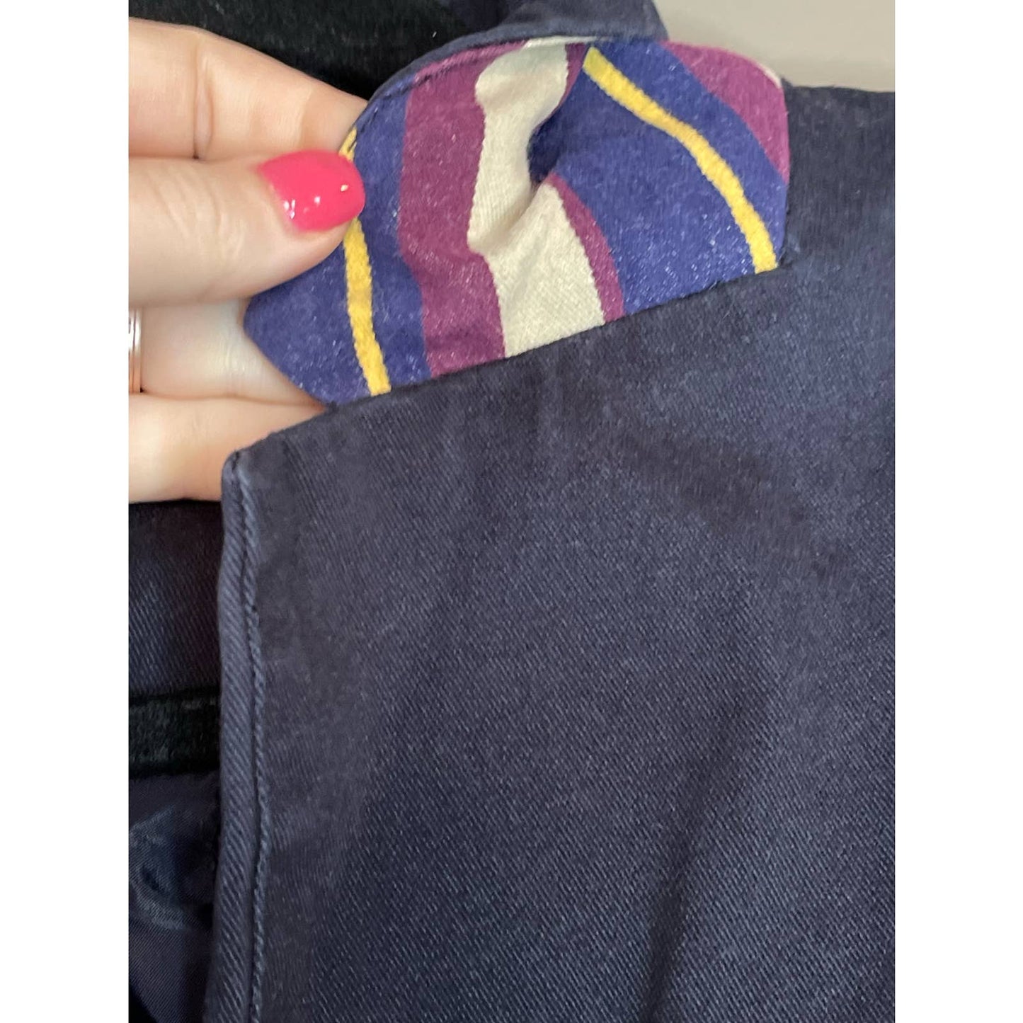 BDG Urban Outfitters Navy Blue Long Sleeve Elbow Patches Blazer Size Medium