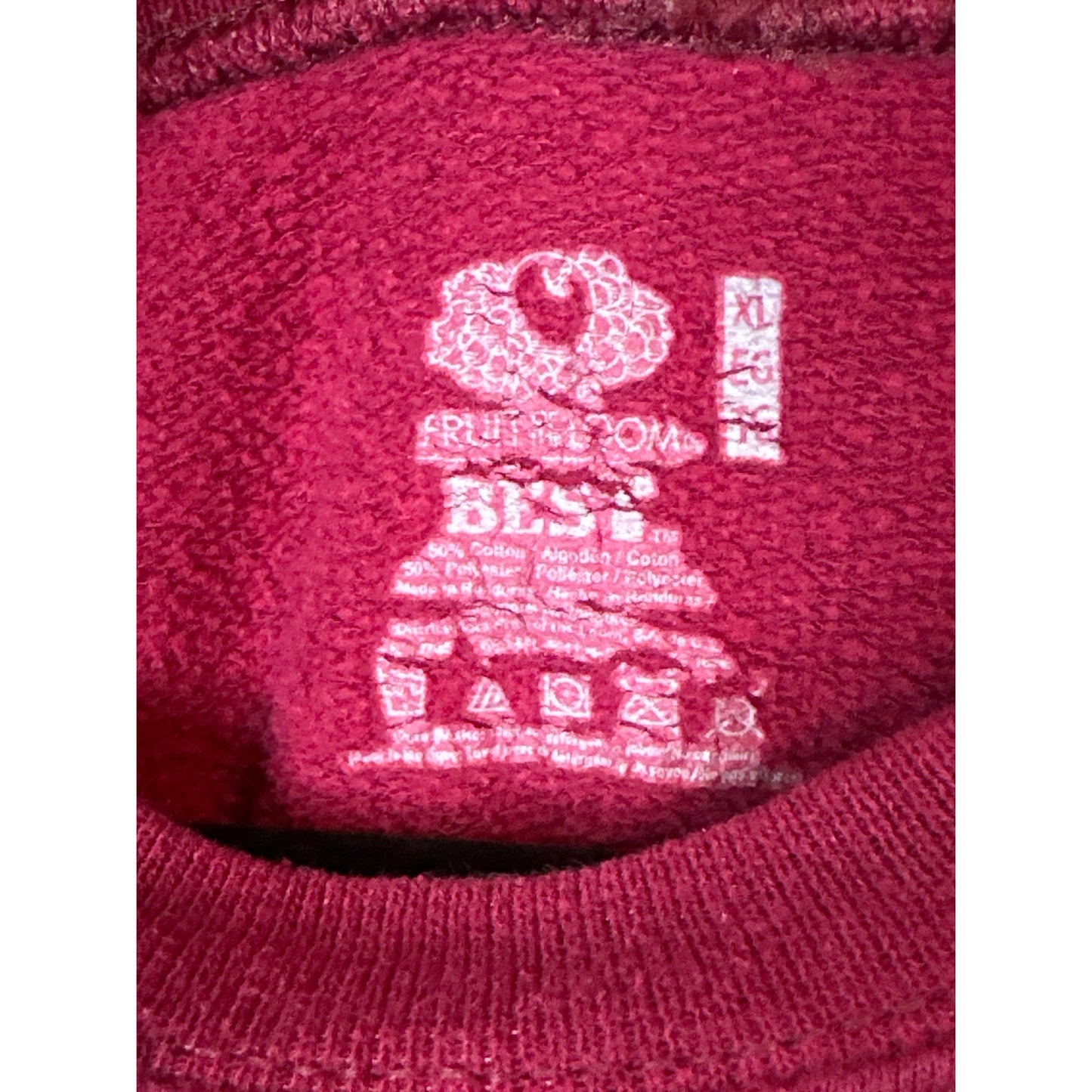 Hanes Virginia Tech Hokies Maroon Orange Long Sleeve Pullover Sweatshirt Size XL