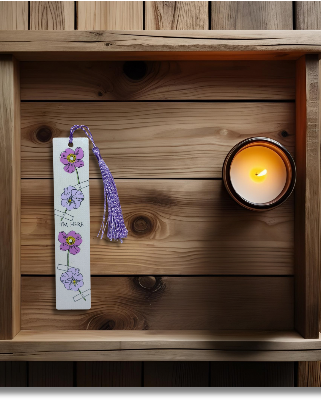 Handmade Sublimated Hardboard Bookmark with Tassel or Ribbon – Aesthetic Bookish Gift for Readers and Book Lovers