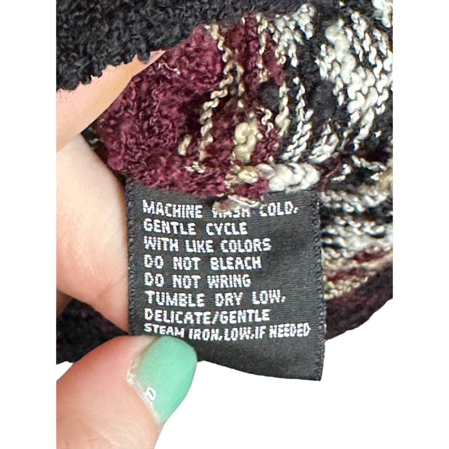 Erika Zip Up Acrylic Purple Maroon Sweater Size Small
