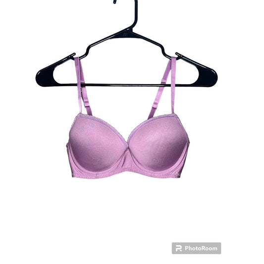 Tahari Purple Plum Underwire Lightly Lined Bra Size 34B