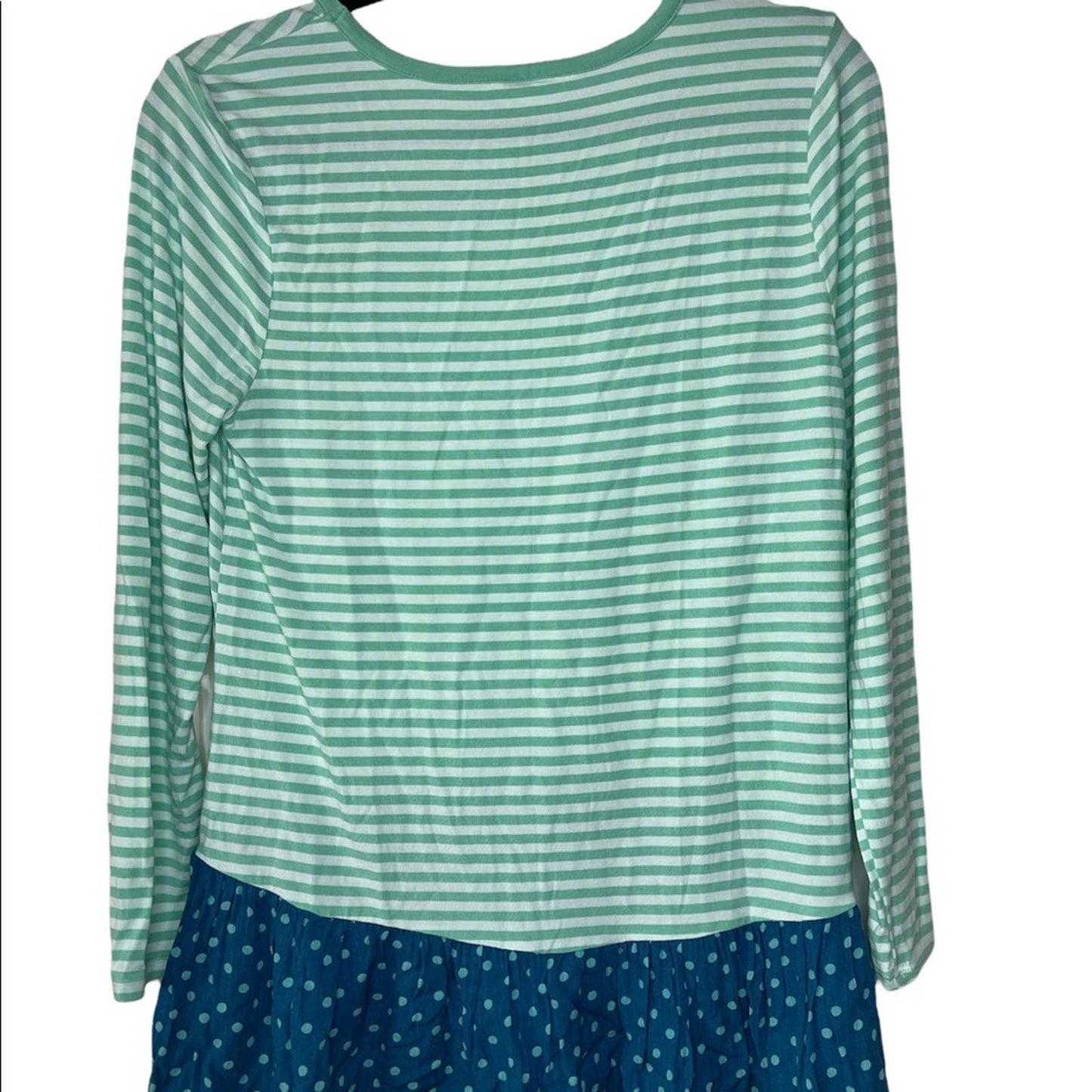 Matilda Jane Long Sleeve Talk To Me Later Stripe Polka Dot Blouse Size Small
