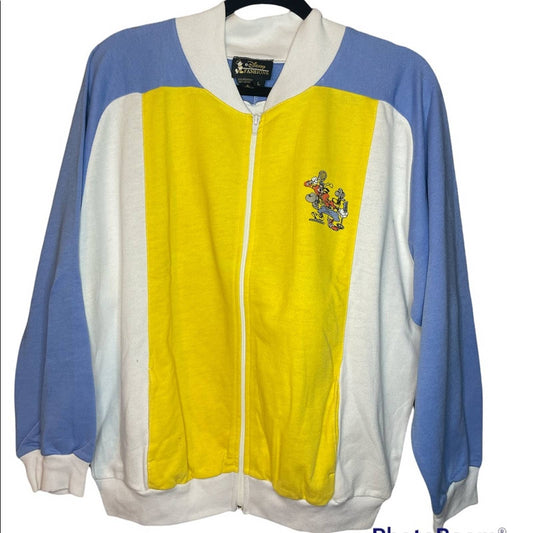 Disney Fashions Goofy Sports Color Block Zip Up Jacket Size Large