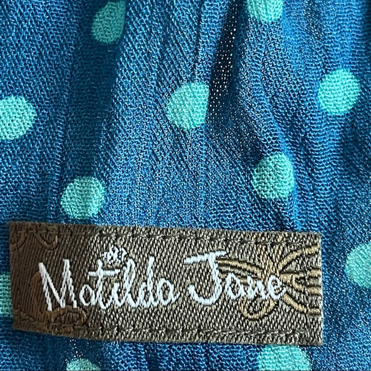 Matilda Jane Long Sleeve Talk To Me Later Stripe Polka Dot Blouse Size Small