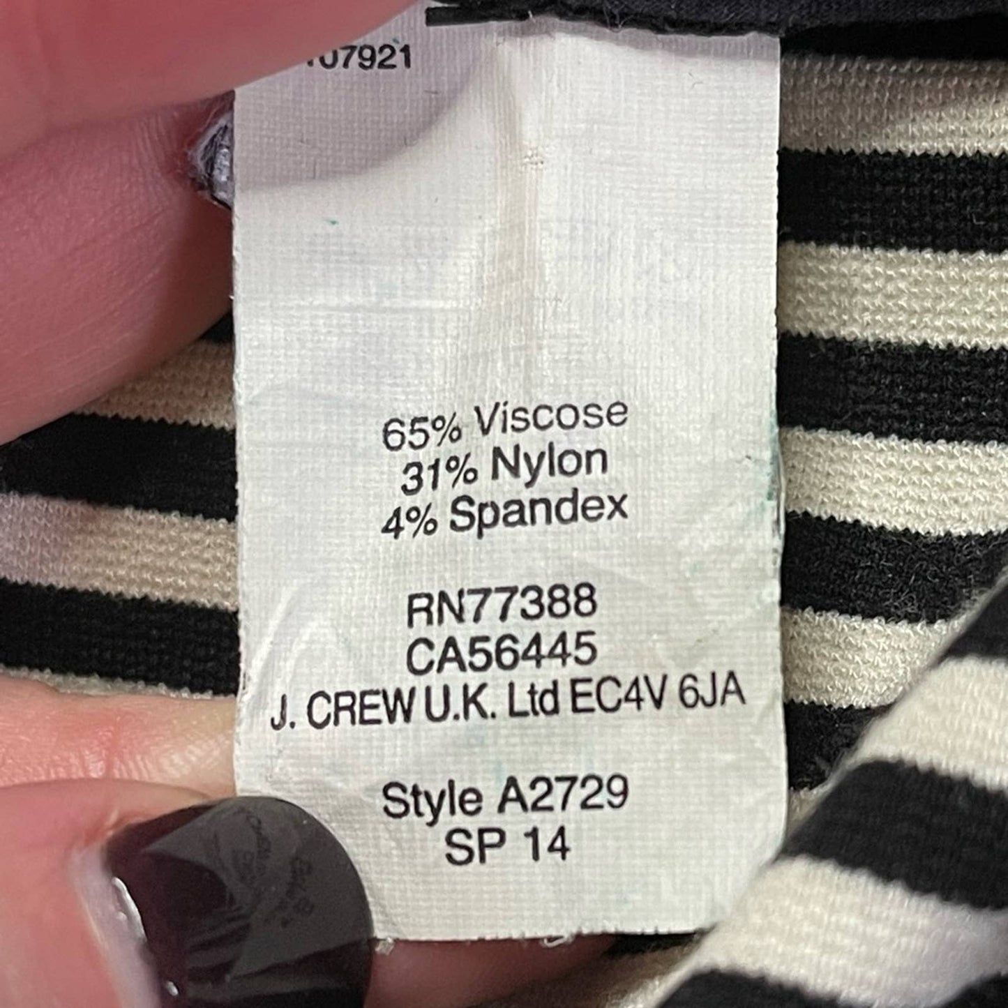 Madewell Swivel Ponte Stripe Pattern Straight/ Pencil Skirt Black White Size 0
