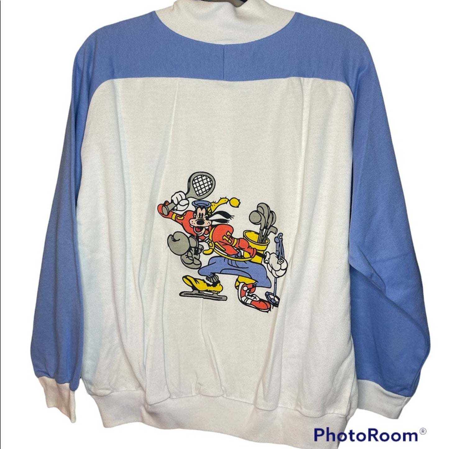 Disney Fashions Goofy Sports Color Block Zip Up Jacket Size Large