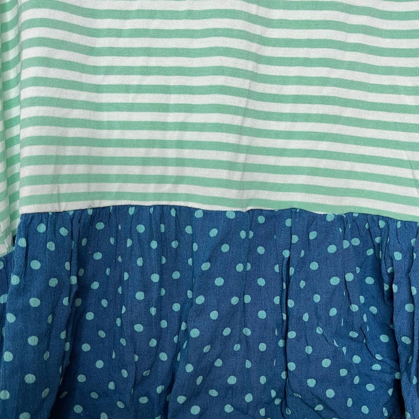 Matilda Jane Long Sleeve Talk To Me Later Stripe Polka Dot Blouse Size Small