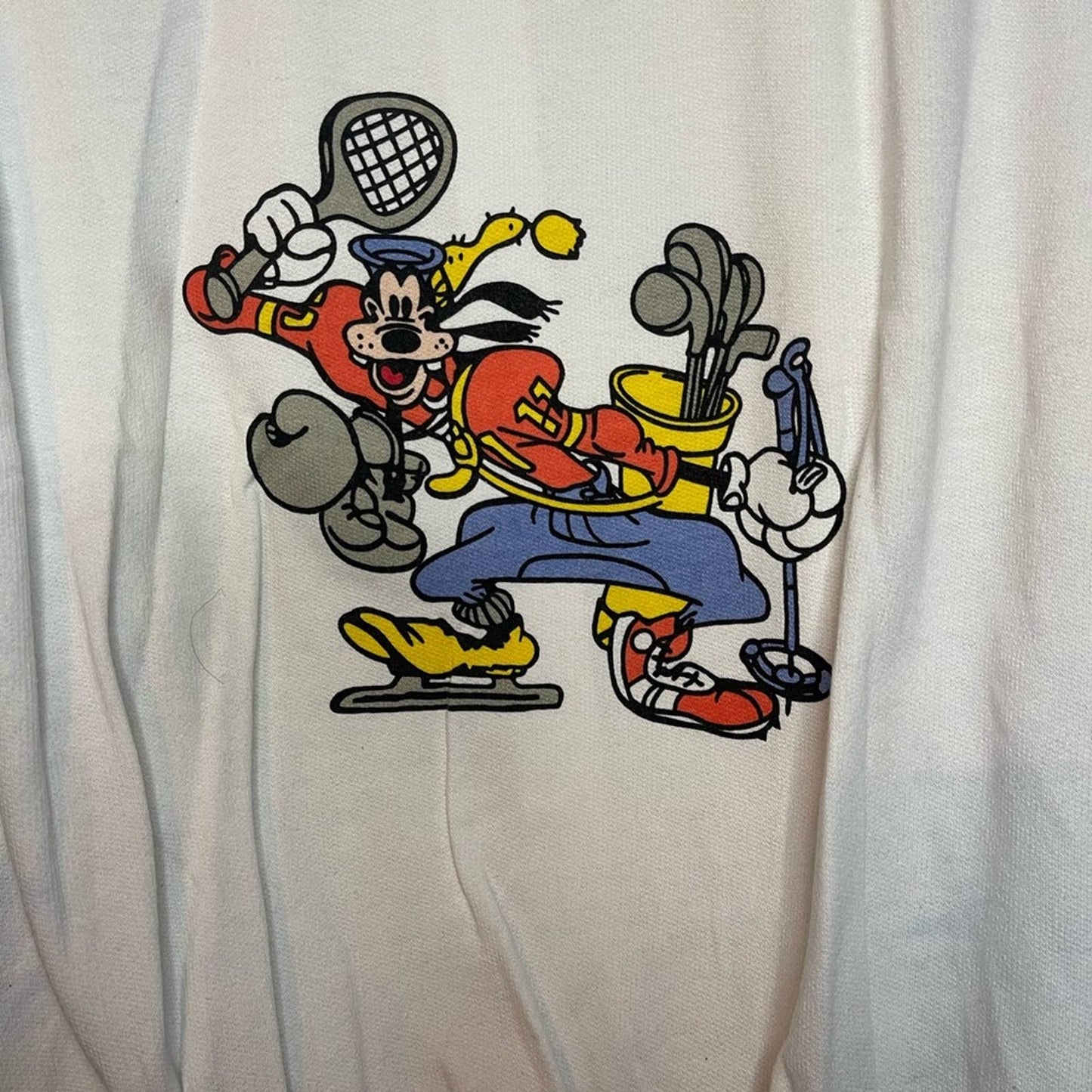 Disney Fashions Goofy Sports Color Block Zip Up Jacket Size Large