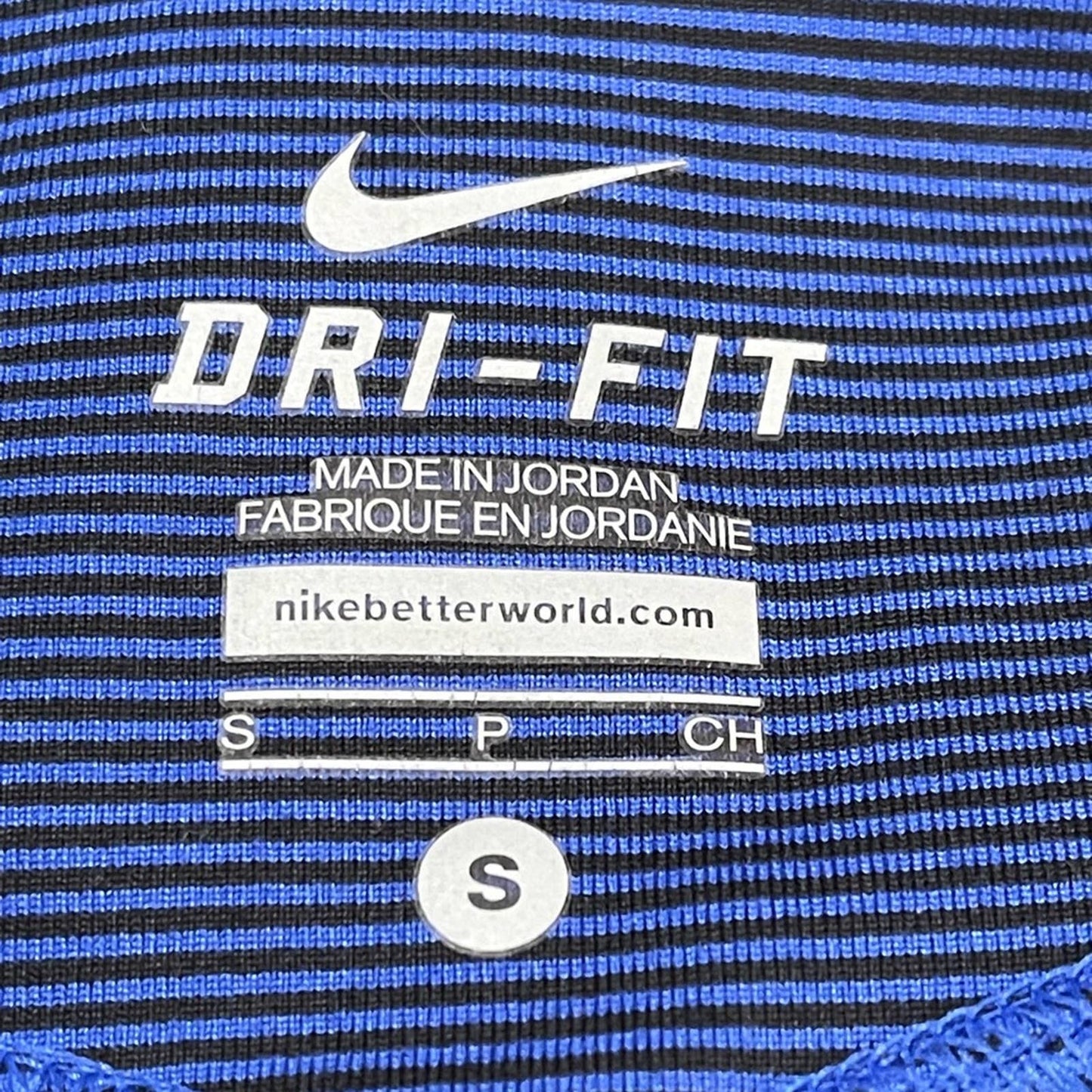 Nike Fold Over/ High Waisted Capri Blue Black Leggings Size Small