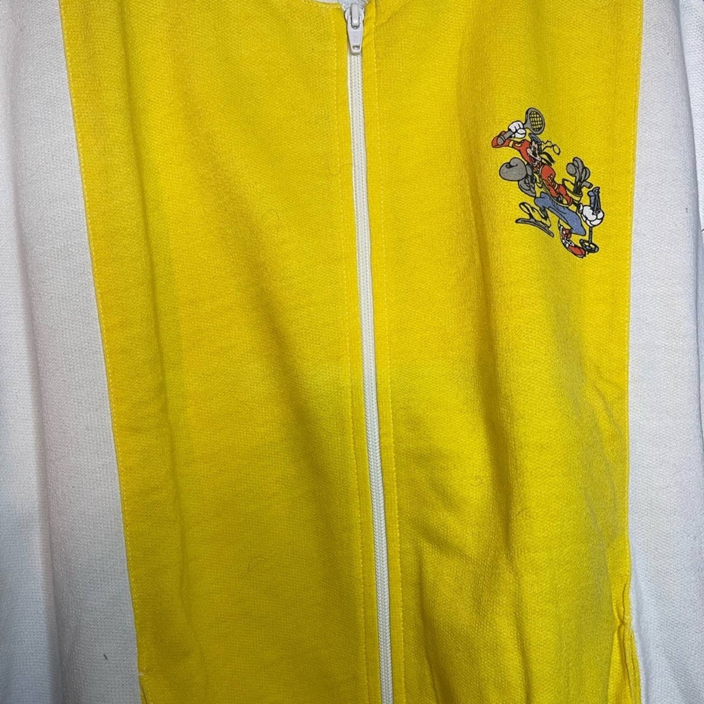 Disney Fashions Goofy Sports Color Block Zip Up Jacket Size Large