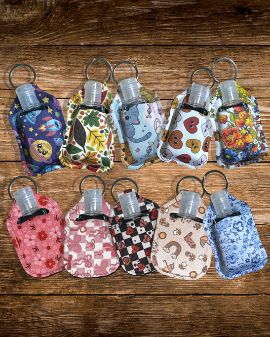 Sublimated Hand Sanitizer Holder Keychains – Travel Sanitizer Case for Teachers, Moms & On-the-Go Gifting