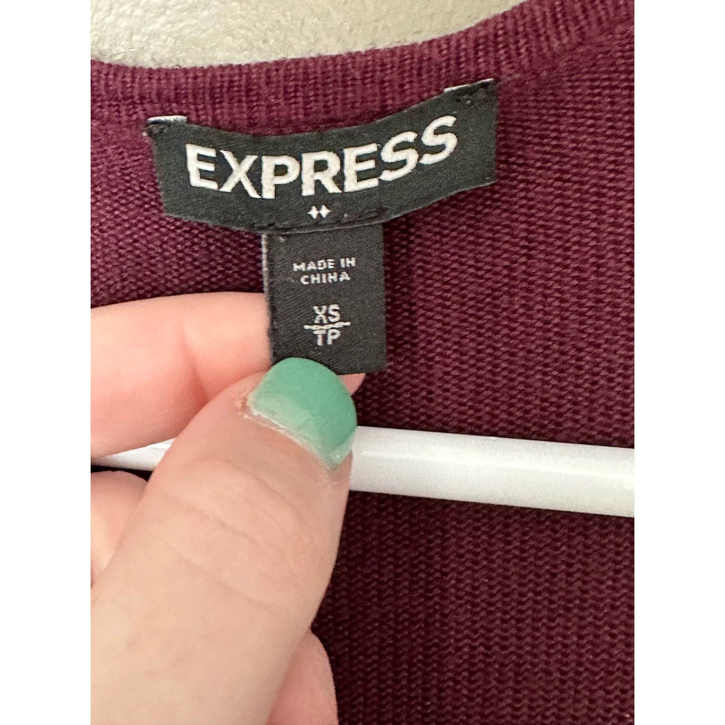 Express Plum Purple Long Sleeve Long Cadigan/ Duster Size XS