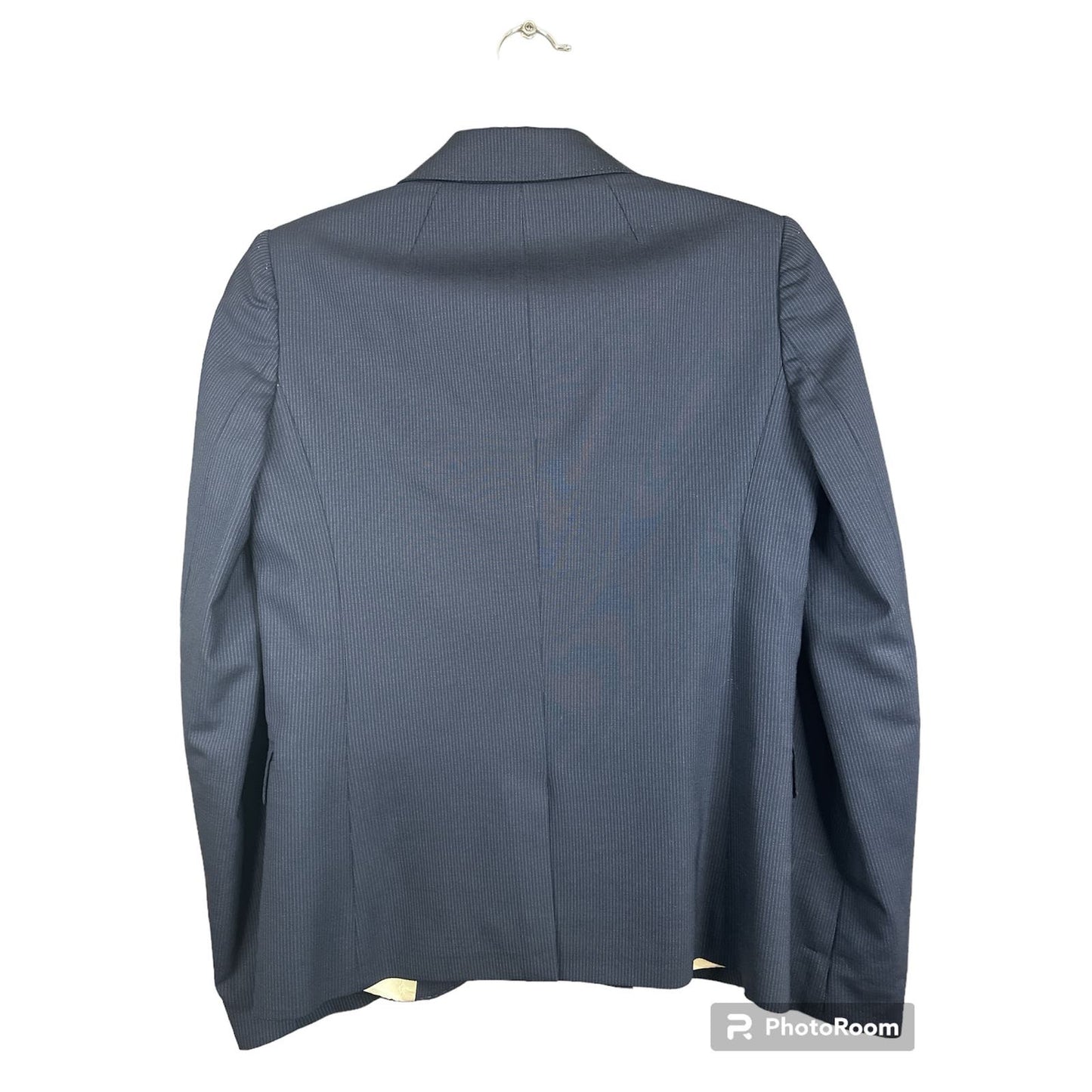 J. Crew Navy Blue Pinstripe Long Sleeve Blazer Wool Size 2