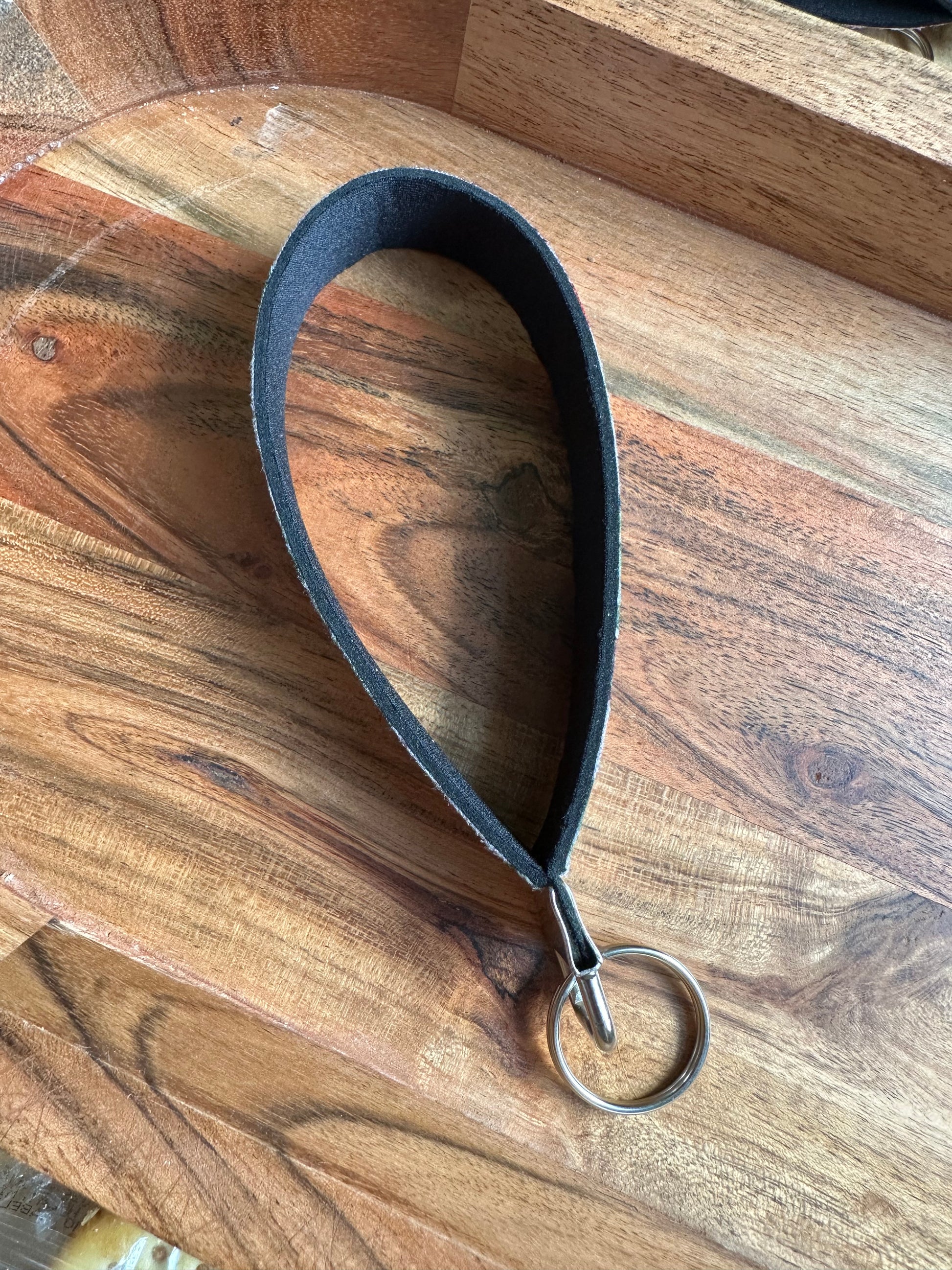 Sid picture of the neoprene key fob designed