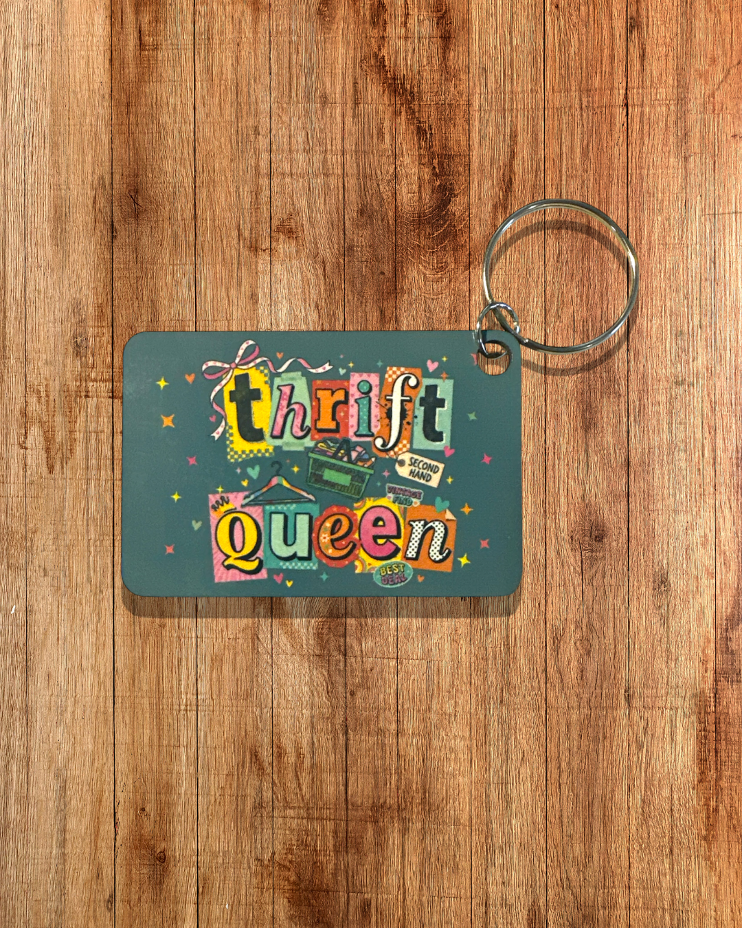 Double-Sided Hardboard Keychain | Sublimated Rectangular Keychain | Handmade Bag Charm