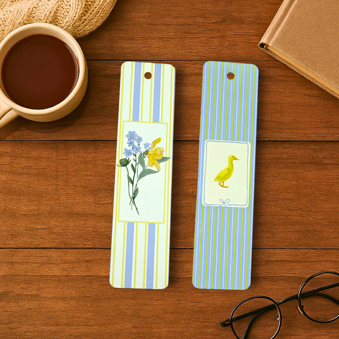 Double Sided Metal Sublimated Bookmark Set of 2 | Durable Bookish Gifts for Readers