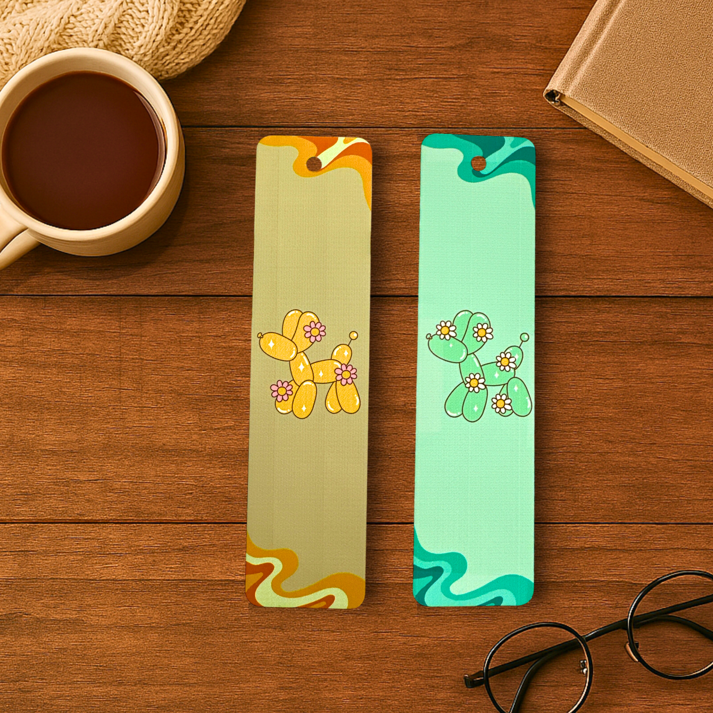 Double Sided Metal Sublimated Bookmark Set of 2 | Durable Bookish Gifts for Readers
