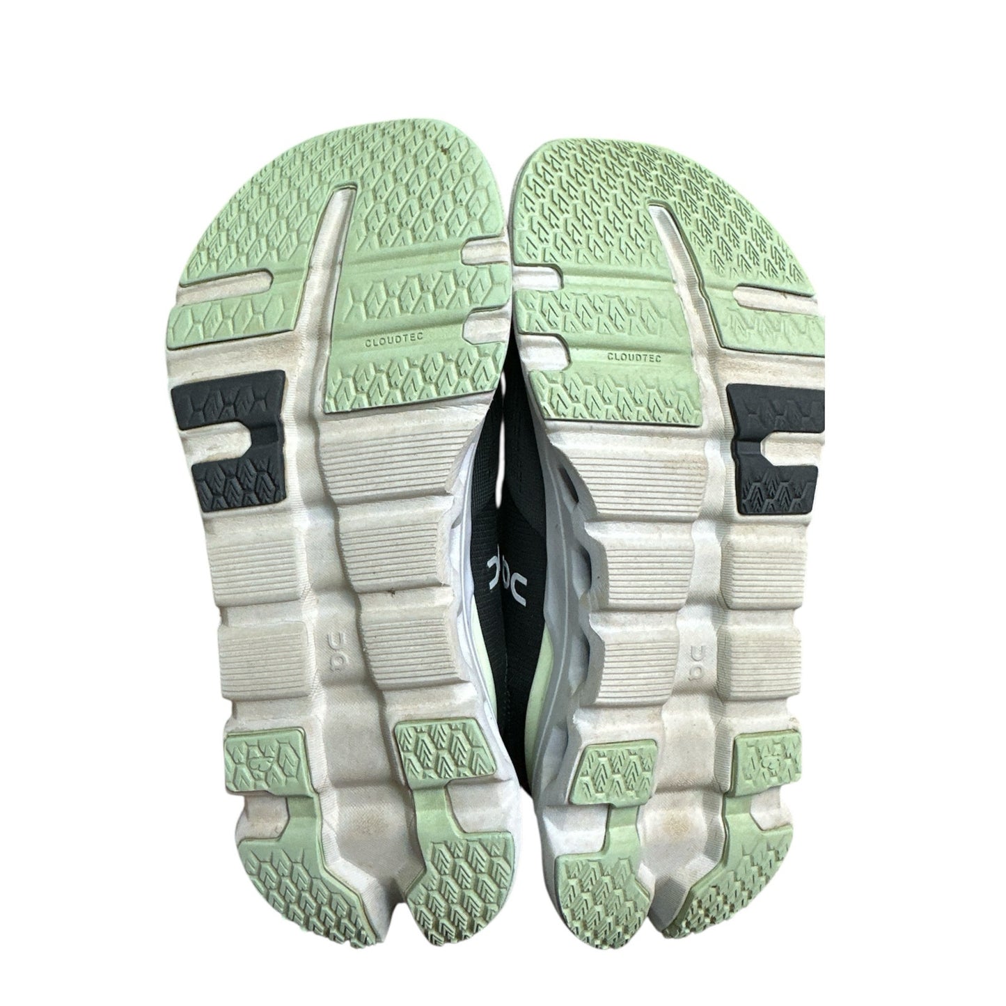 Women's OnCloud 2 Running Lace Up Sneakers Shadow/Lima Grey/Green Size 7.5