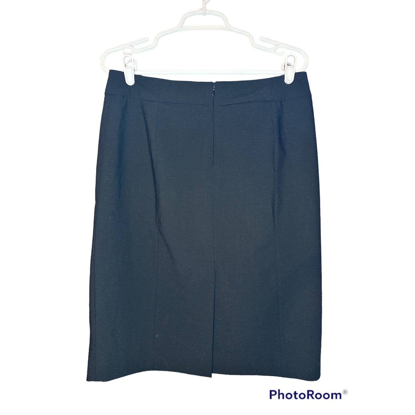 Calvin Klein Black Office Pencil Skirt Zip Up Size 8
