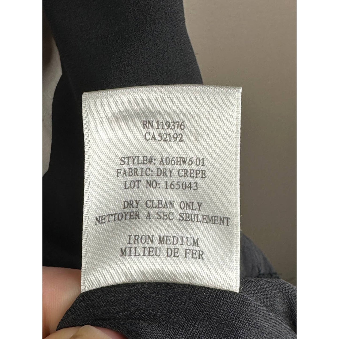 Helmut Lang Black Light Grey Half Sleeves Fitted Criss-Cross Dress Size 2