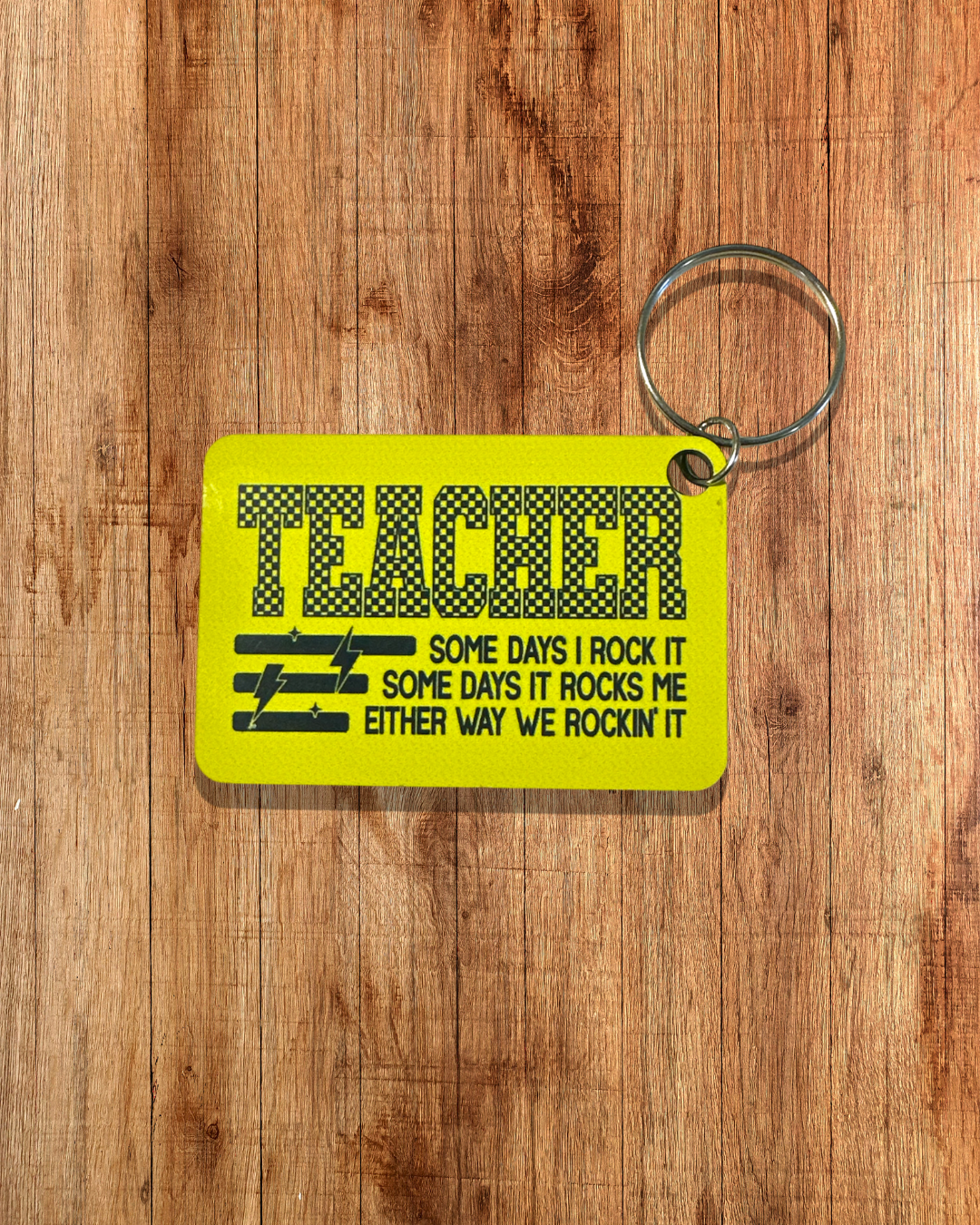Double-Sided Hardboard Keychain | Sublimated Rectangular Keychain | Handmade Bag Charm