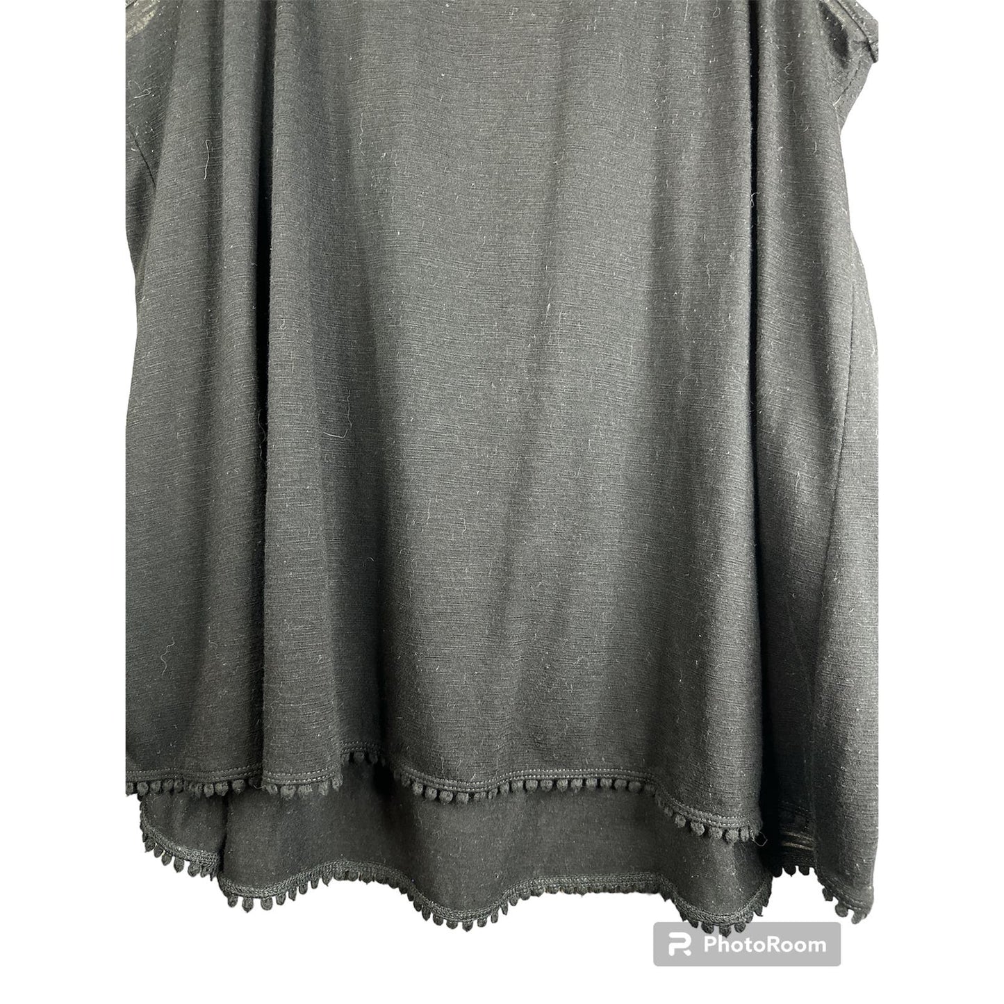 Torrid Black Sleeveless Scalloped Hem Scoop Neck Keyhole Tank Top Size 0X
