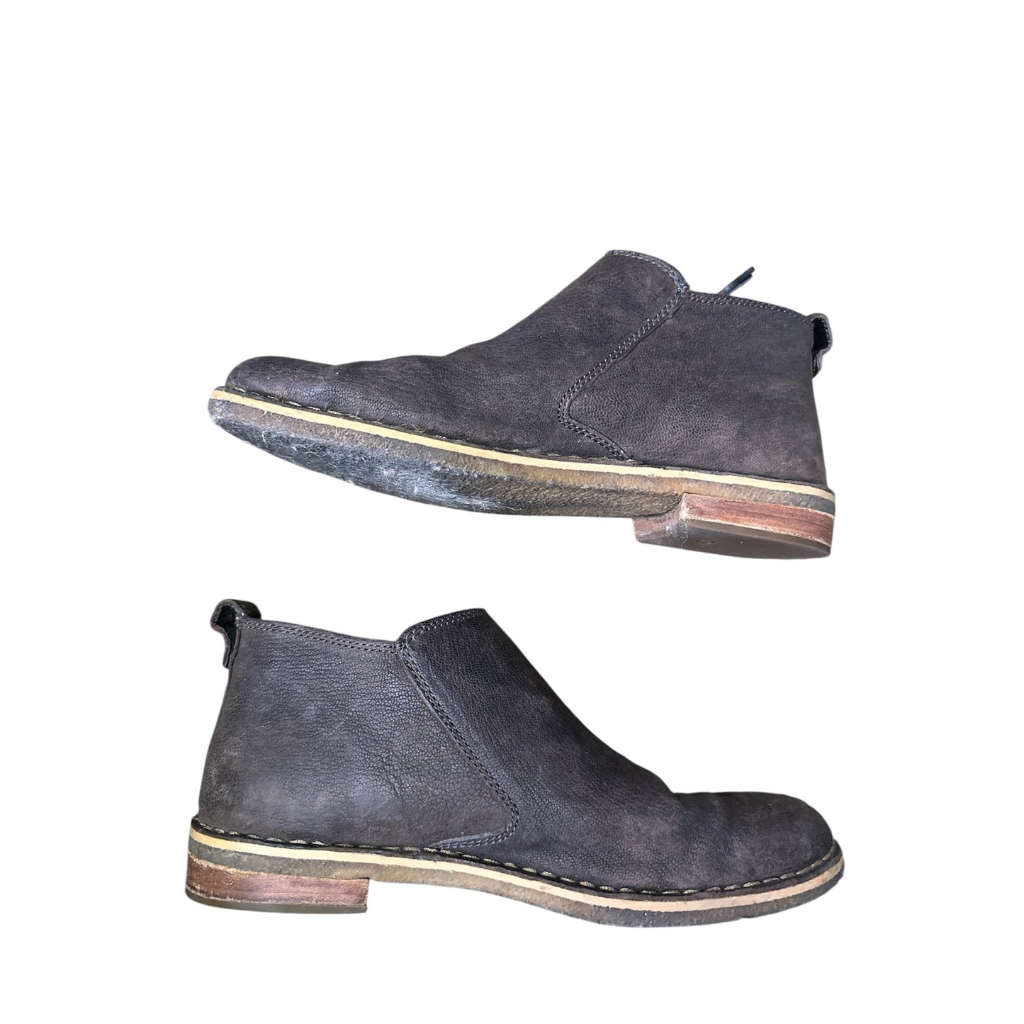 Women's Ugg Clementine Brown/ Black Suede Leather Ankle Chelsea Booties Size 10