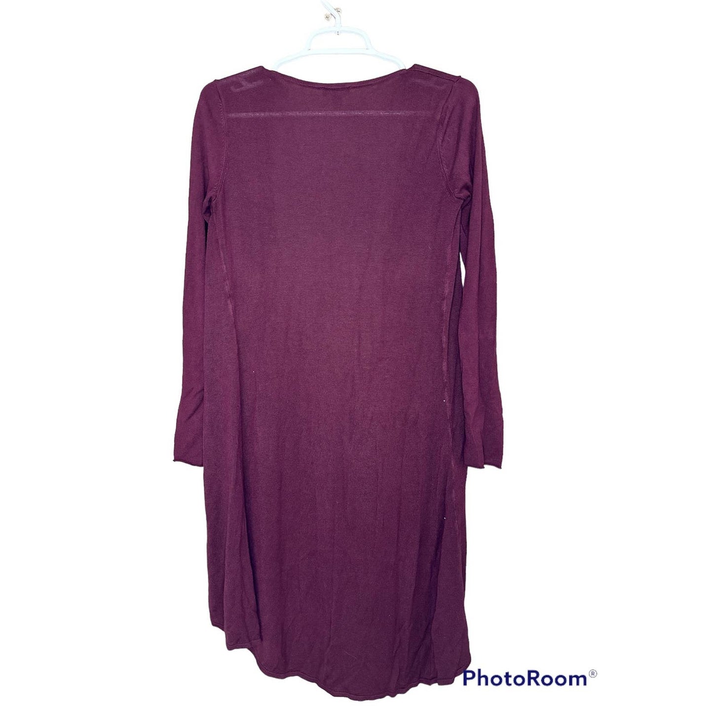 Express Plum Purple Long Sleeve Long Cadigan/ Duster Size XS