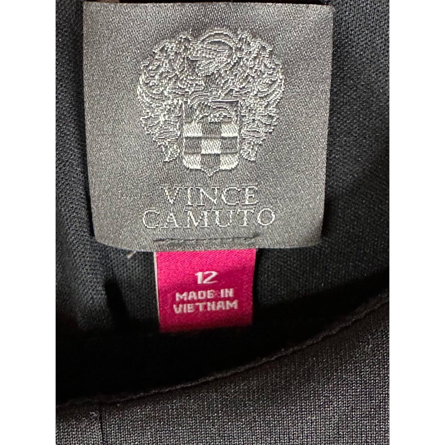 Vince Camuto Black Sleeveless Fit Flare Silky Soft Dress Size 12
