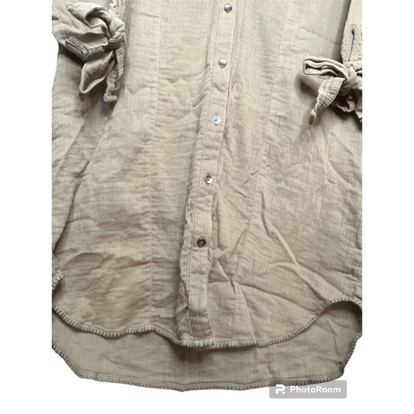 Splendid Green Half sleeve Button Down V Neck Dress Size Medium
