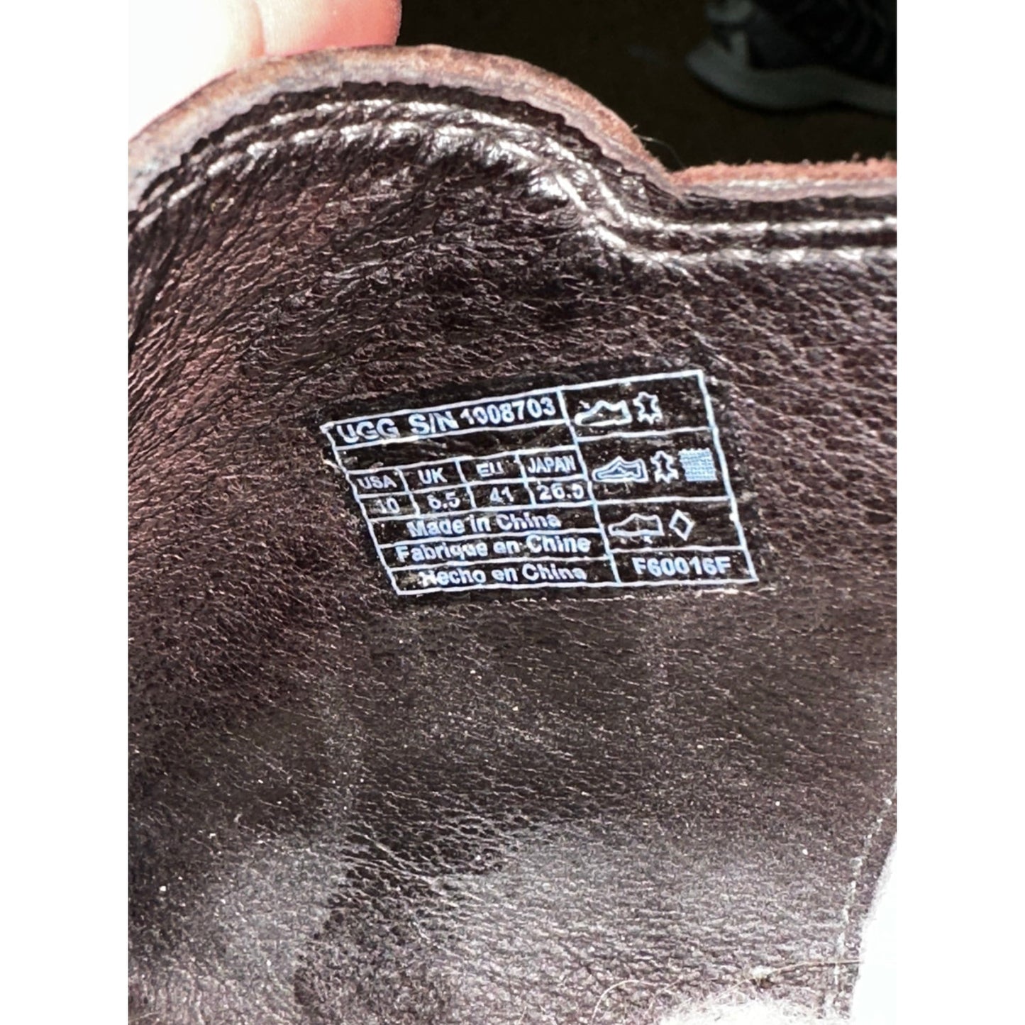 Women's Ugg Clementine Brown/ Black Suede Leather Ankle Chelsea Booties Size 10