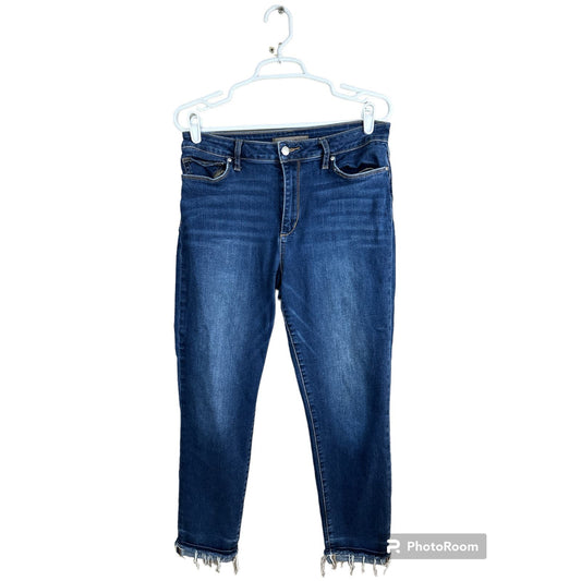 Joe’s Jeans Medium Wash Raw Hem Fringe Skinny/ Straight Size 31