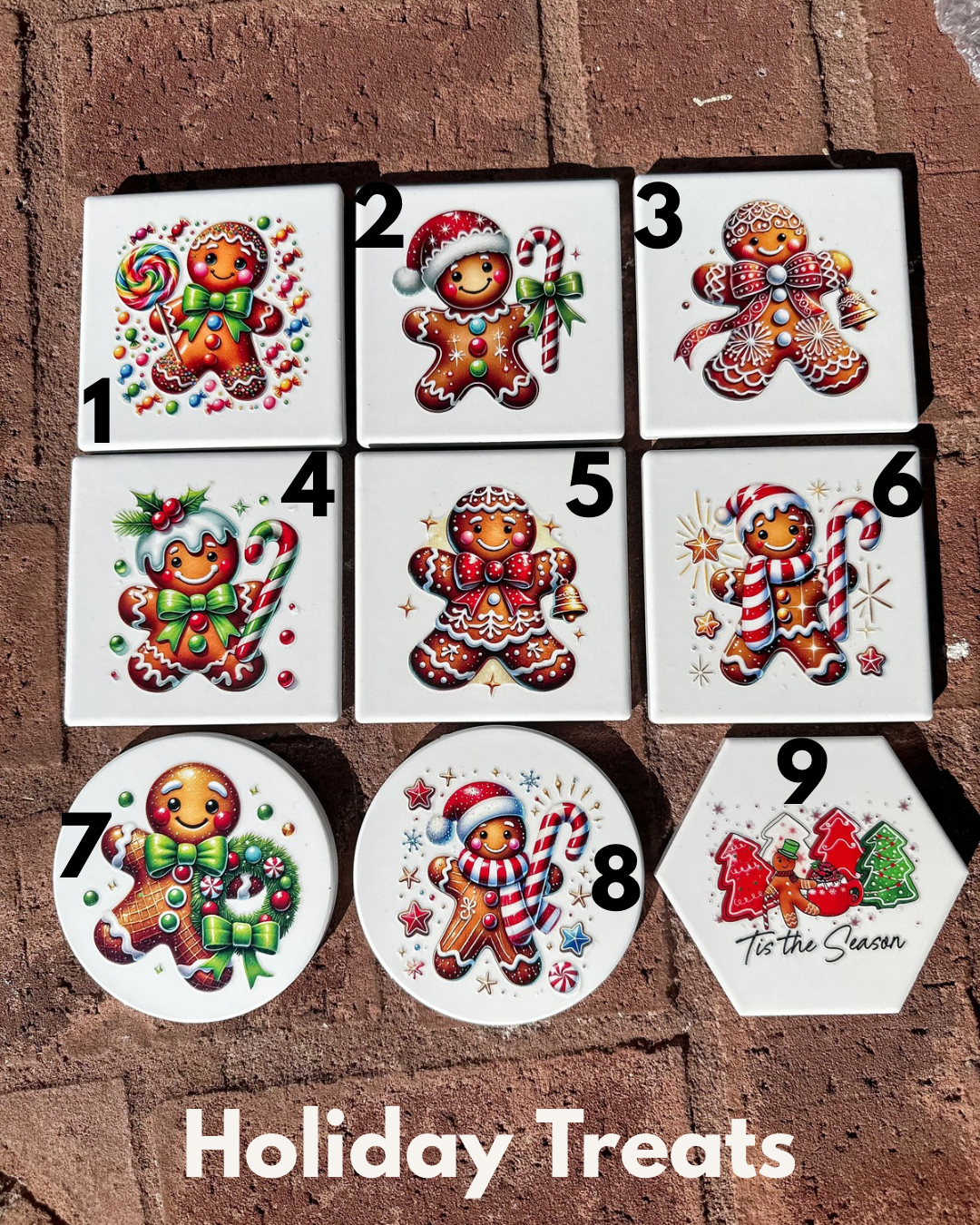 Handmade Decorative House Coasters | UV DTF & Sublimated Designs | One-of-a-Kind Home Decor