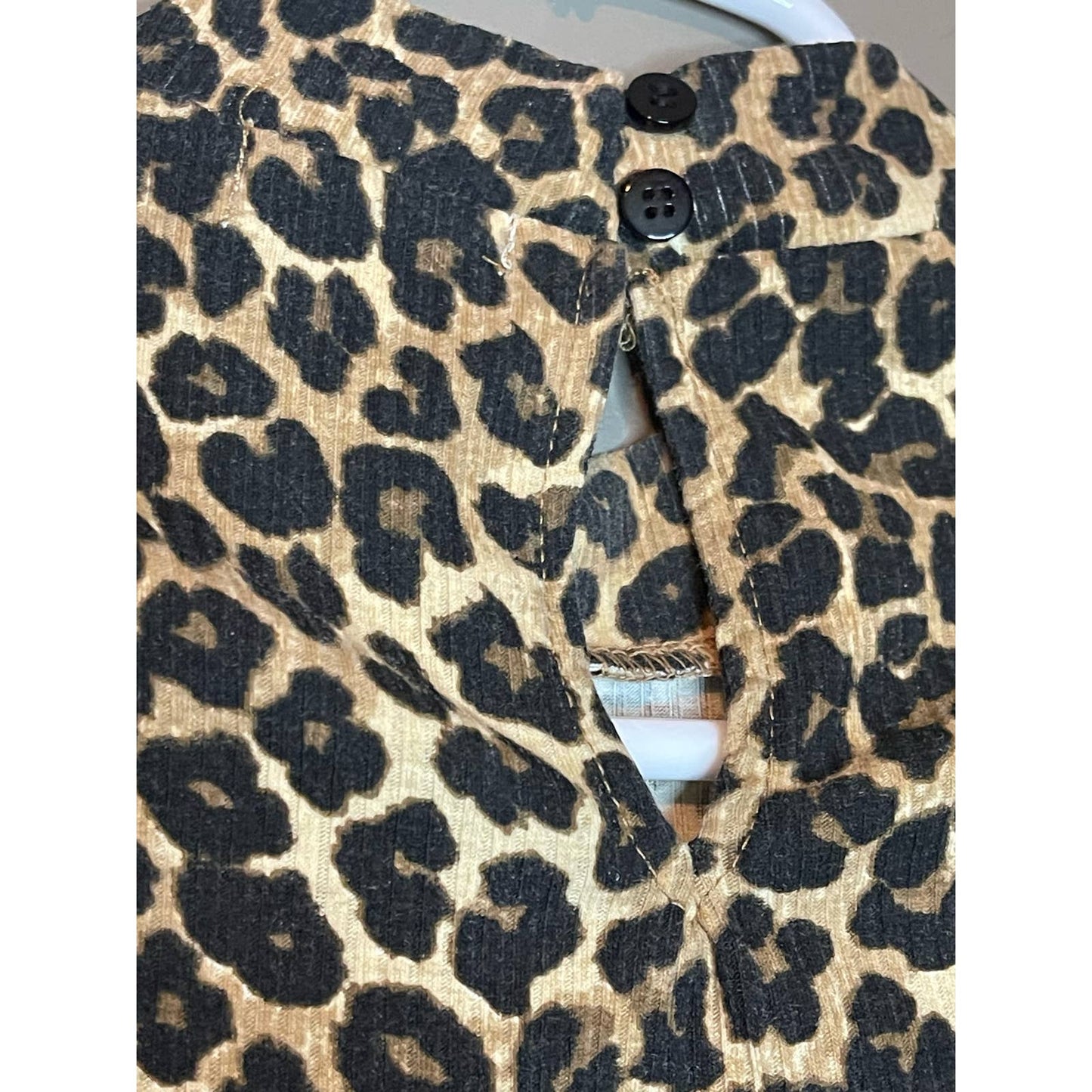 Love, Fire Nordstrom Cheetah Print Short Sleeve Bodycon Keyhole Dress Size S