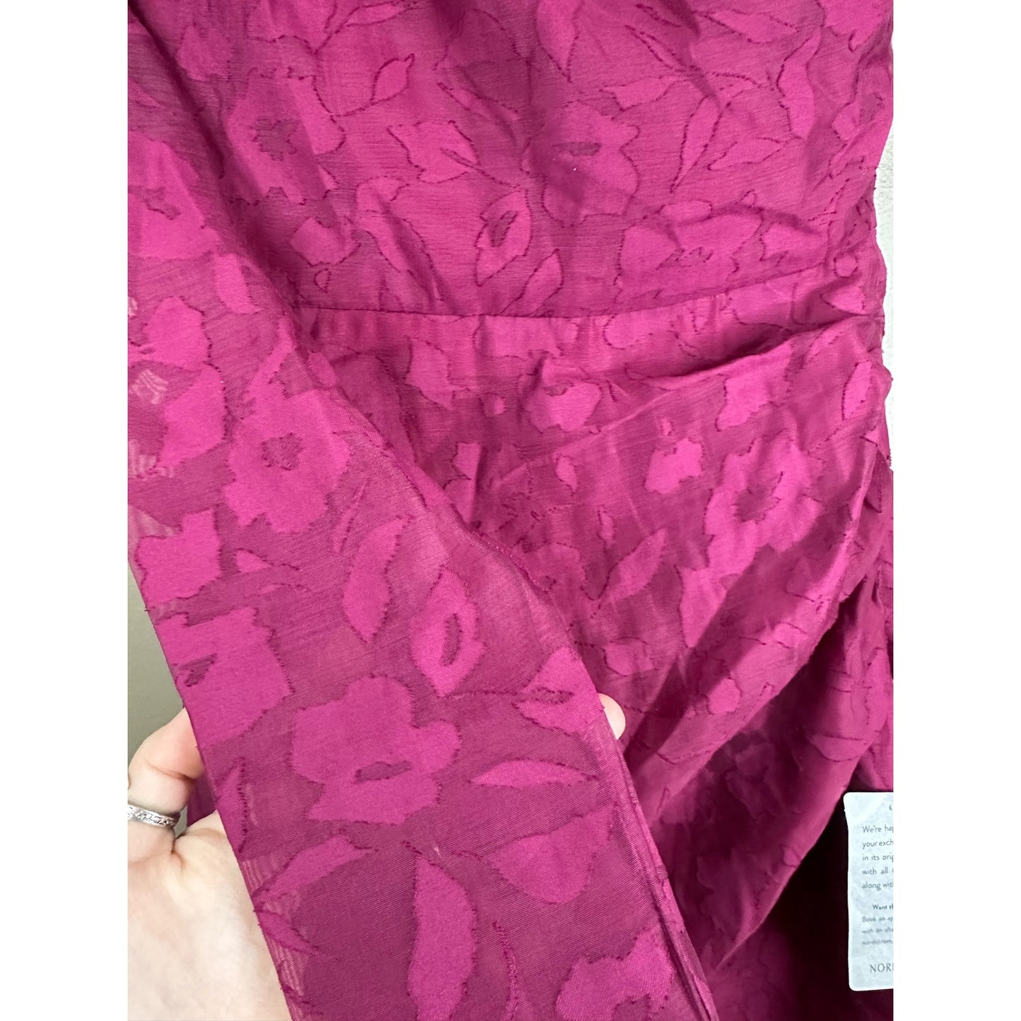 Lulu’s 'Emogene Burnout' Long Sleeve One Side Purple Print Bodycon Dress Size XS