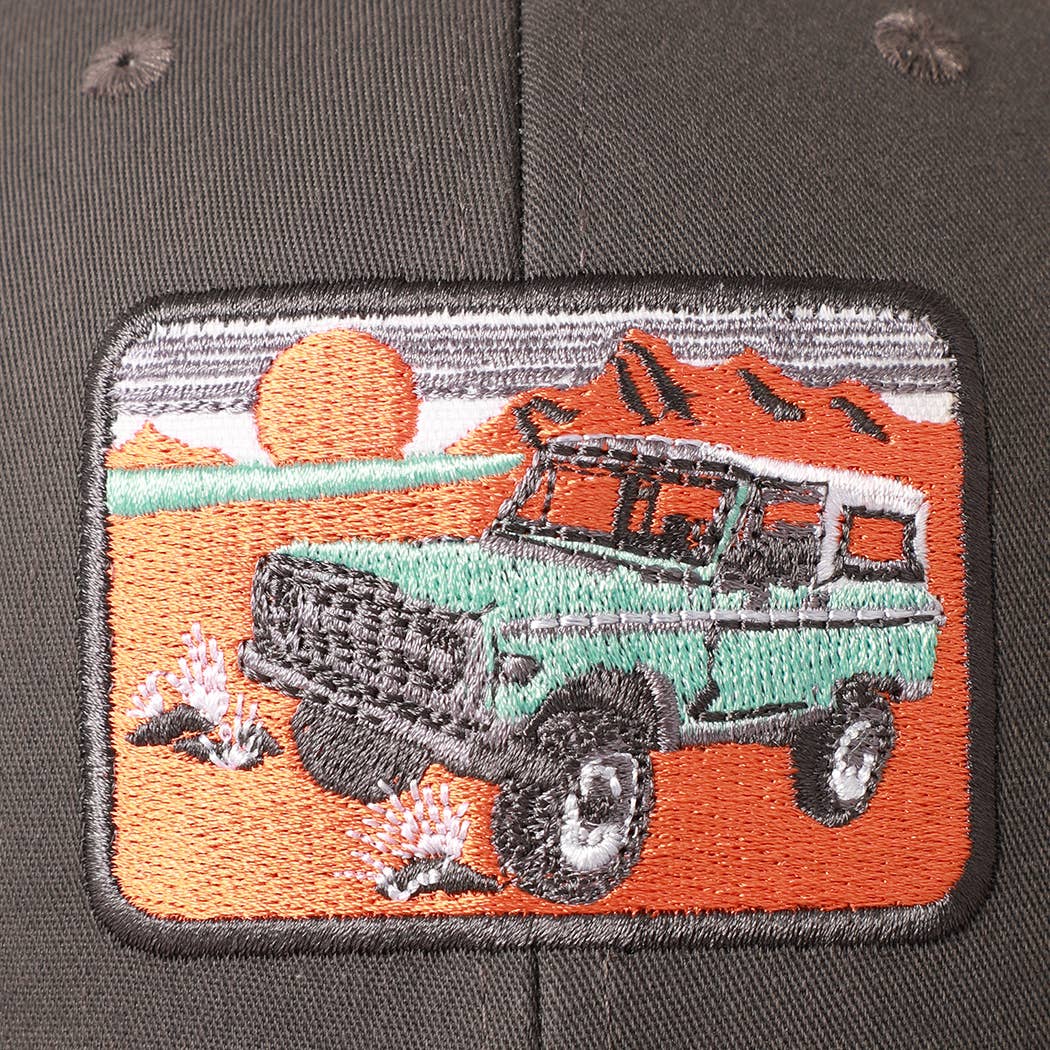 Unisex Embroidered Ford Bronco Patch Grey Beige Baseball Cap Dad Hat With Mesh Back