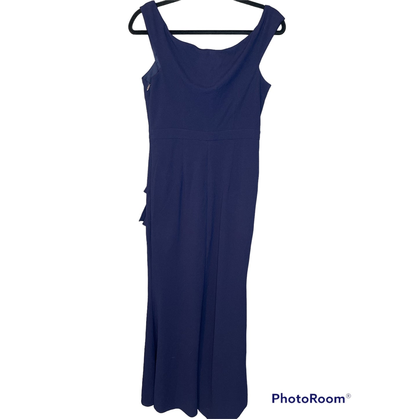 Lulu's Mila Navy Blue Ruffled Off Shoulder Maxi Formal Dress Size M