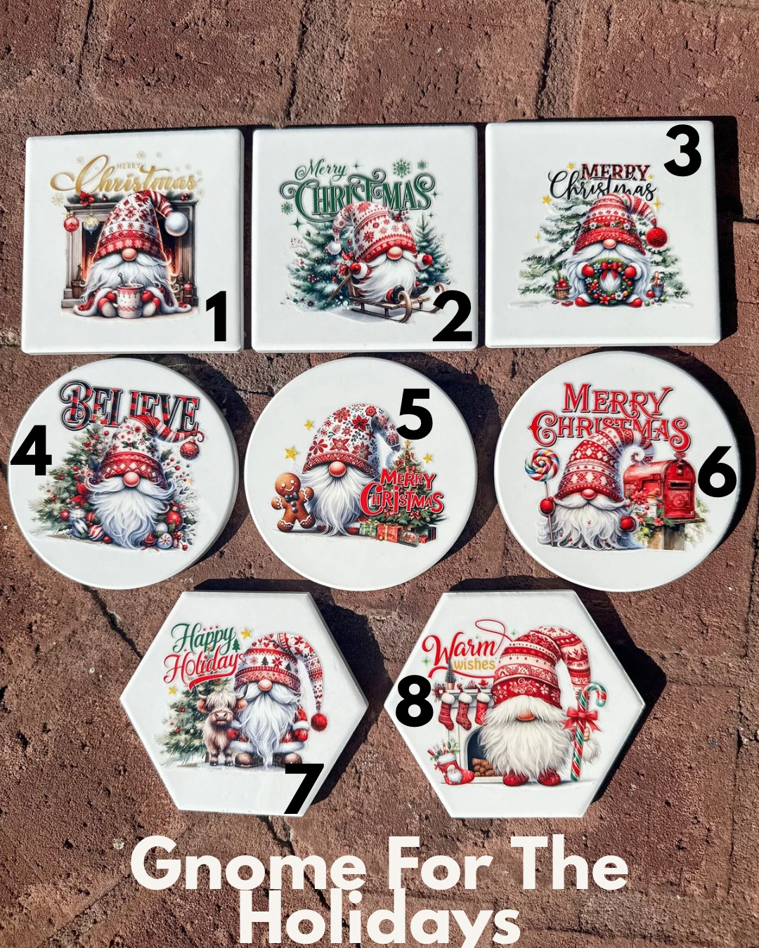 Handmade Decorative House Coasters | UV DTF & Sublimated Designs | One-of-a-Kind Home Decor