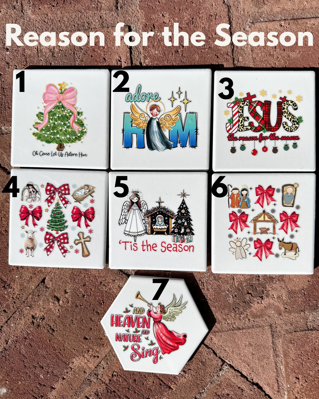 Handmade Decorative House Coasters | UV DTF & Sublimated Designs | One-of-a-Kind Home Decor