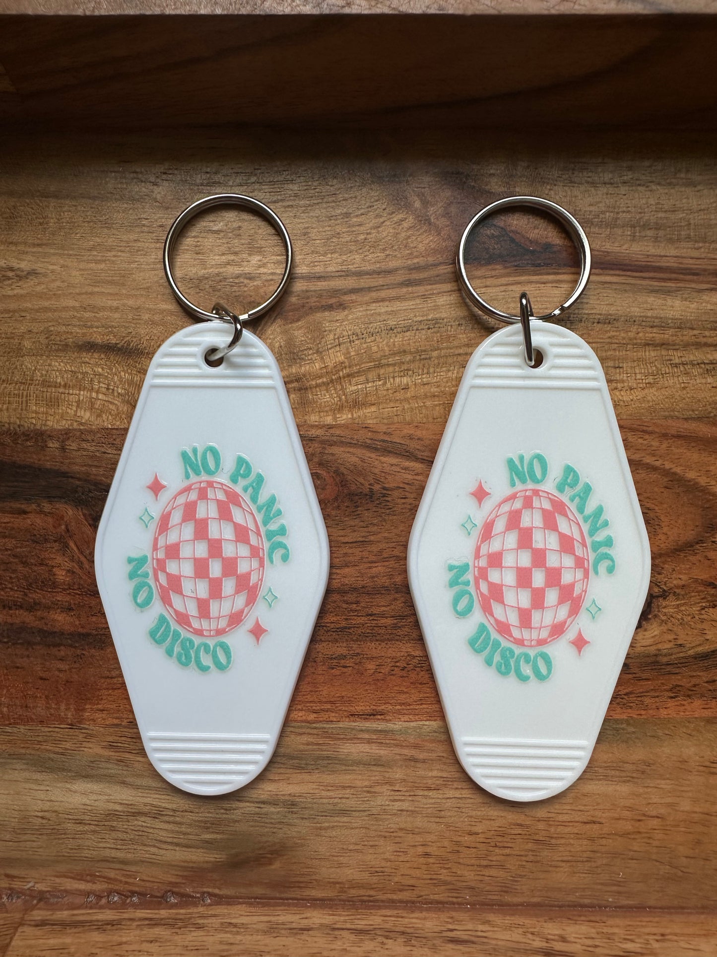 Motel keychains- 'Motel Meltdown' All Panic No Disco Funny Keychains