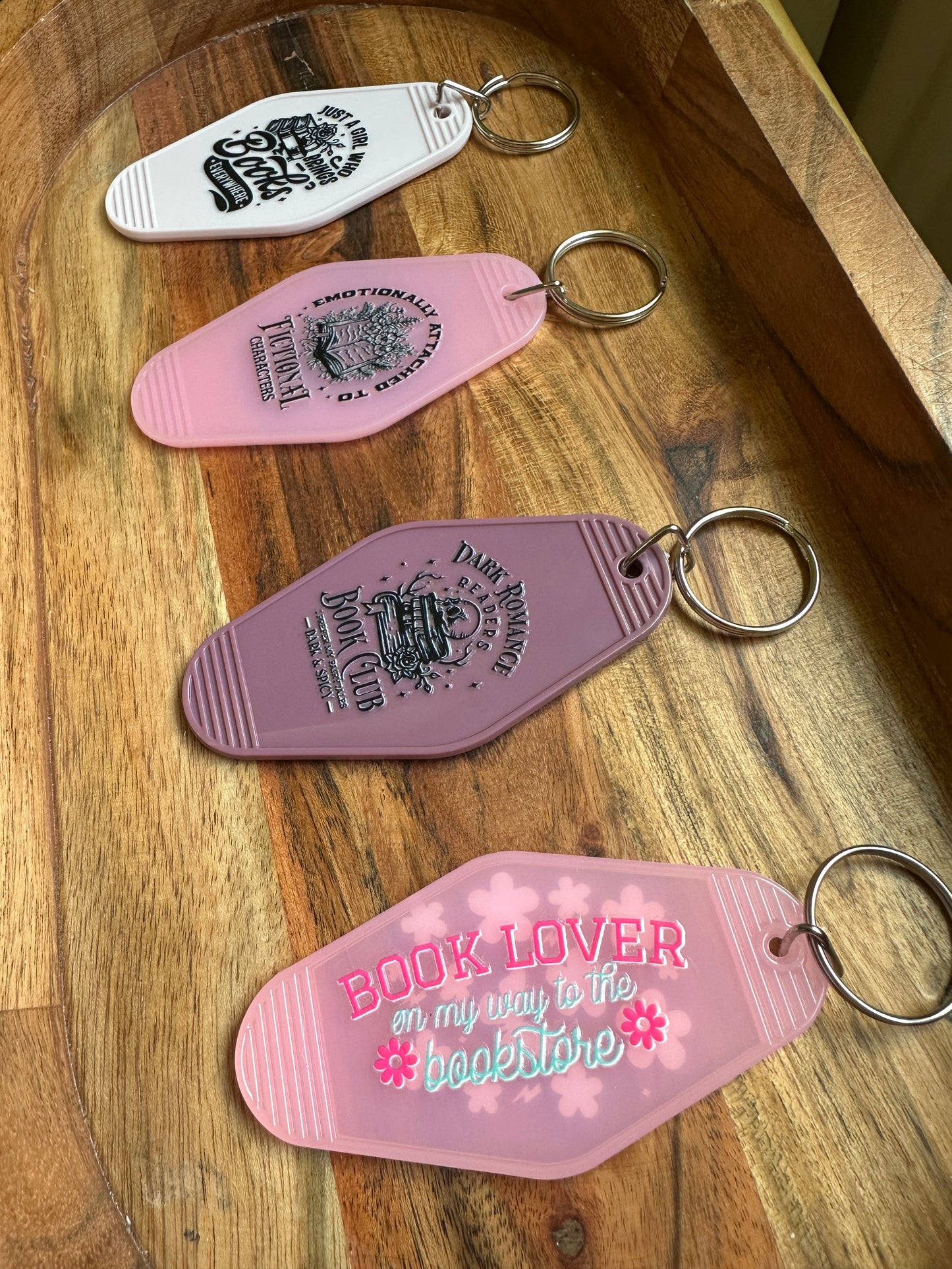 Motel Keychains- 'Key to My Shelf' Book Related Keychains