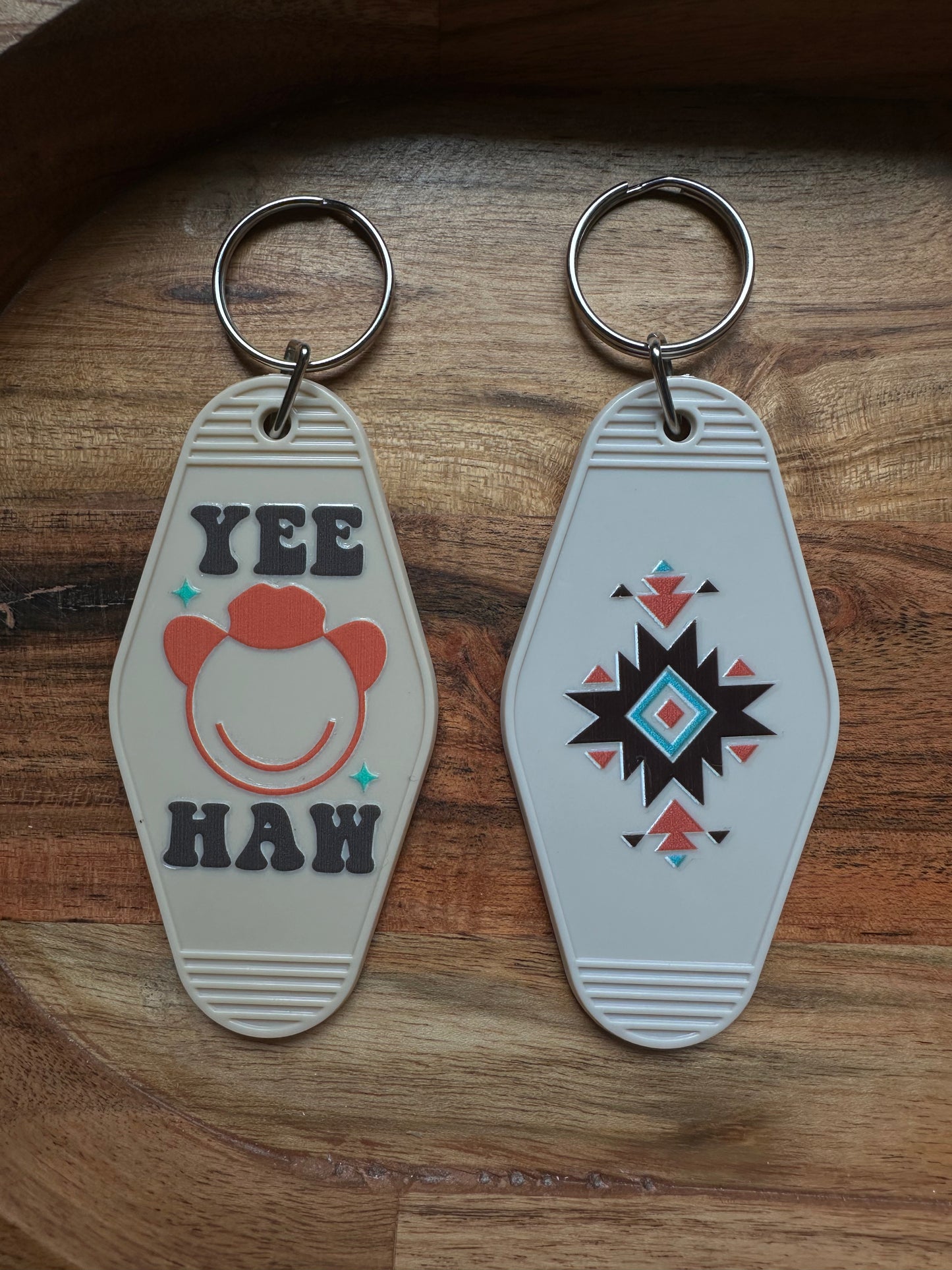 Motel Keychains -'Desert Motel Collection' Southwestern Cowboy Keychain
