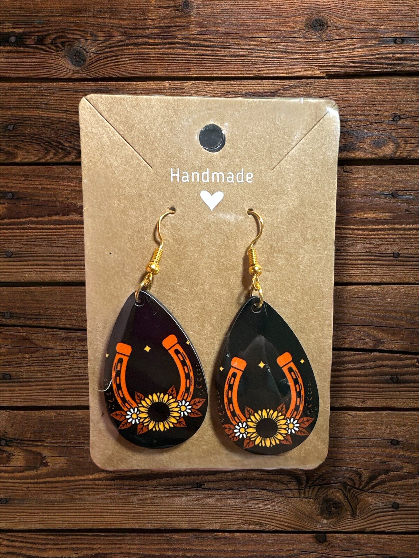 Handmade Sublimated MDF Teardrop Shaped Earrings –  Lightweight, Unique Jewelry