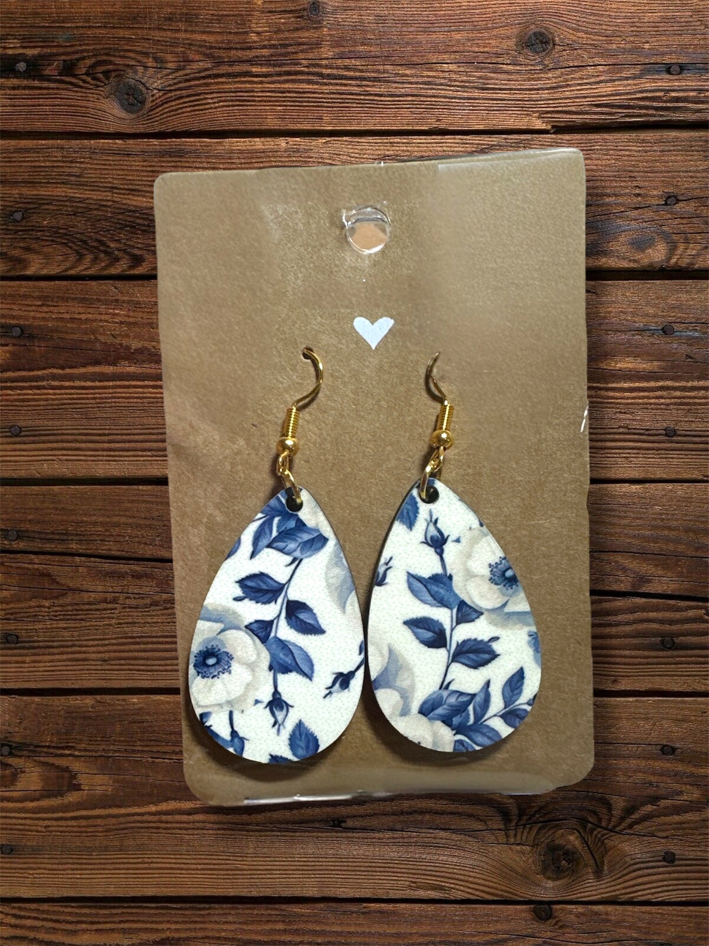 Handmade Sublimated MDF Teardrop Shaped Earrings –  Lightweight, Unique Jewelry