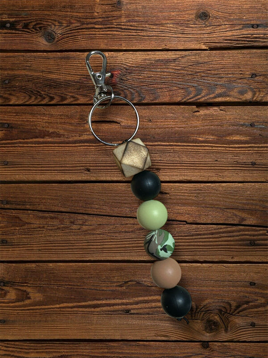 Silicone Beaded Standalone Keychain – Durable Bead Strand Keychain with Tassel & Clasp | Cute Everyday Keychains for Keys, Bags &Gifts | Multiple Designs Available